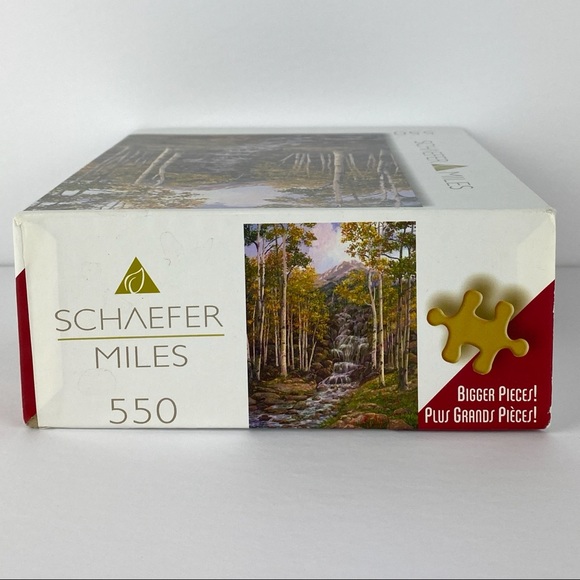 Jigsaw Puzzle 550 Pieces Aspen Cascade 24X18" Roseart by Schaefer Miles NEW - Picture 5 of 9